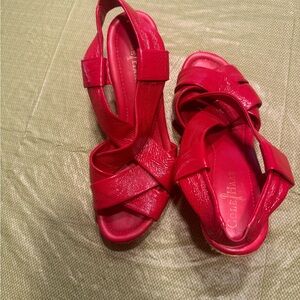 Cole Haan Red Knotted Slingback Sandals